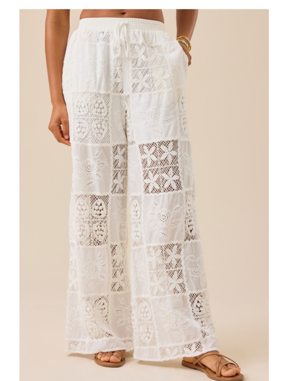 Altar’d State Hibiscus Crochet Pants